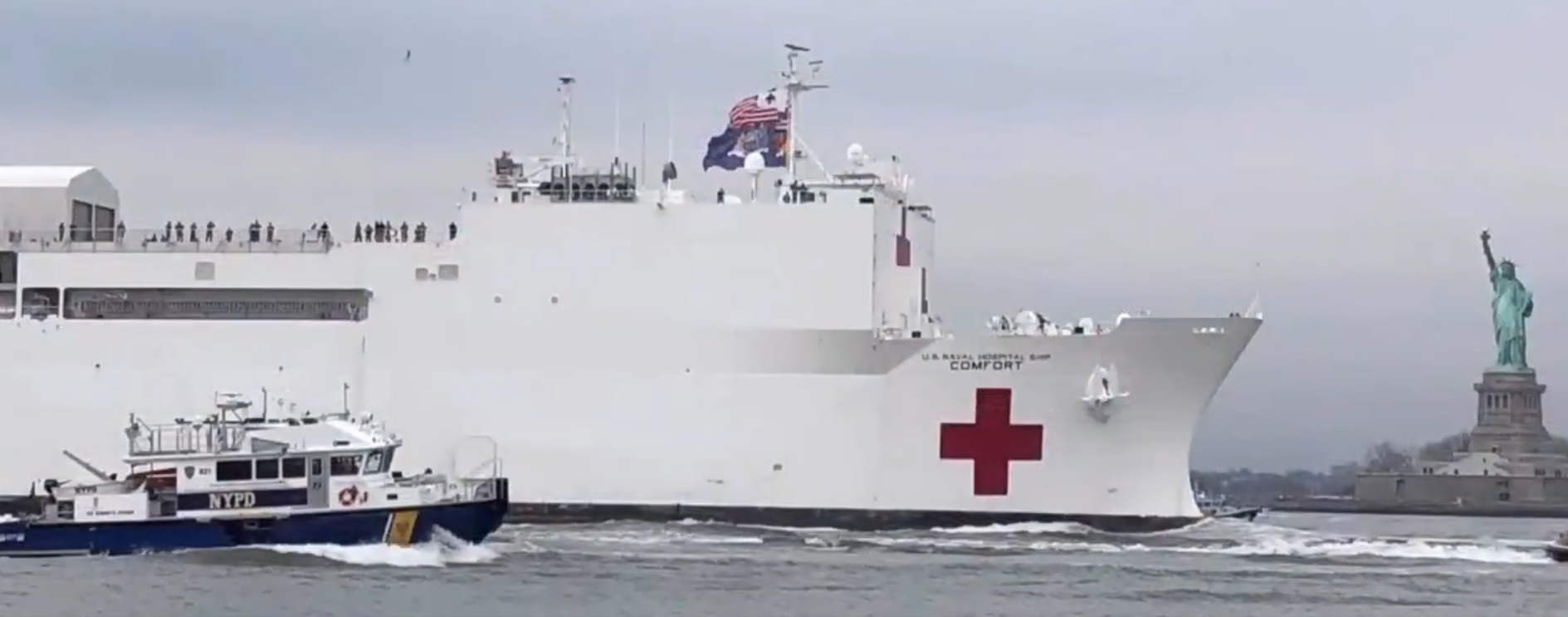 USNS Comfort Arriving in NY Harbor USNS Comfort Arriving in NY Harbor
